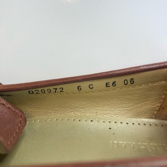 COLE HAAN Leather Metal Accent Driving Loafer 6 Horsebit Chain Link Career Brown - Picture 6 of 6